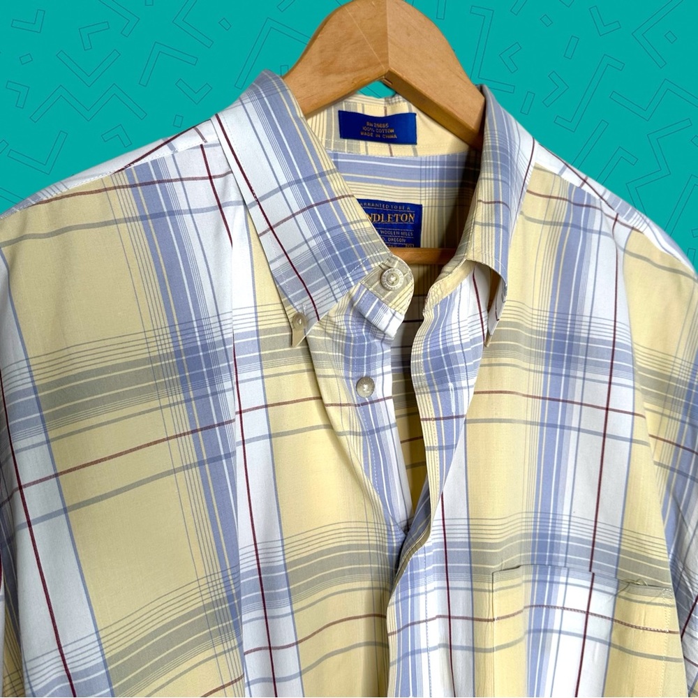 Pendleton Plaid Button Down Shirt - image 1